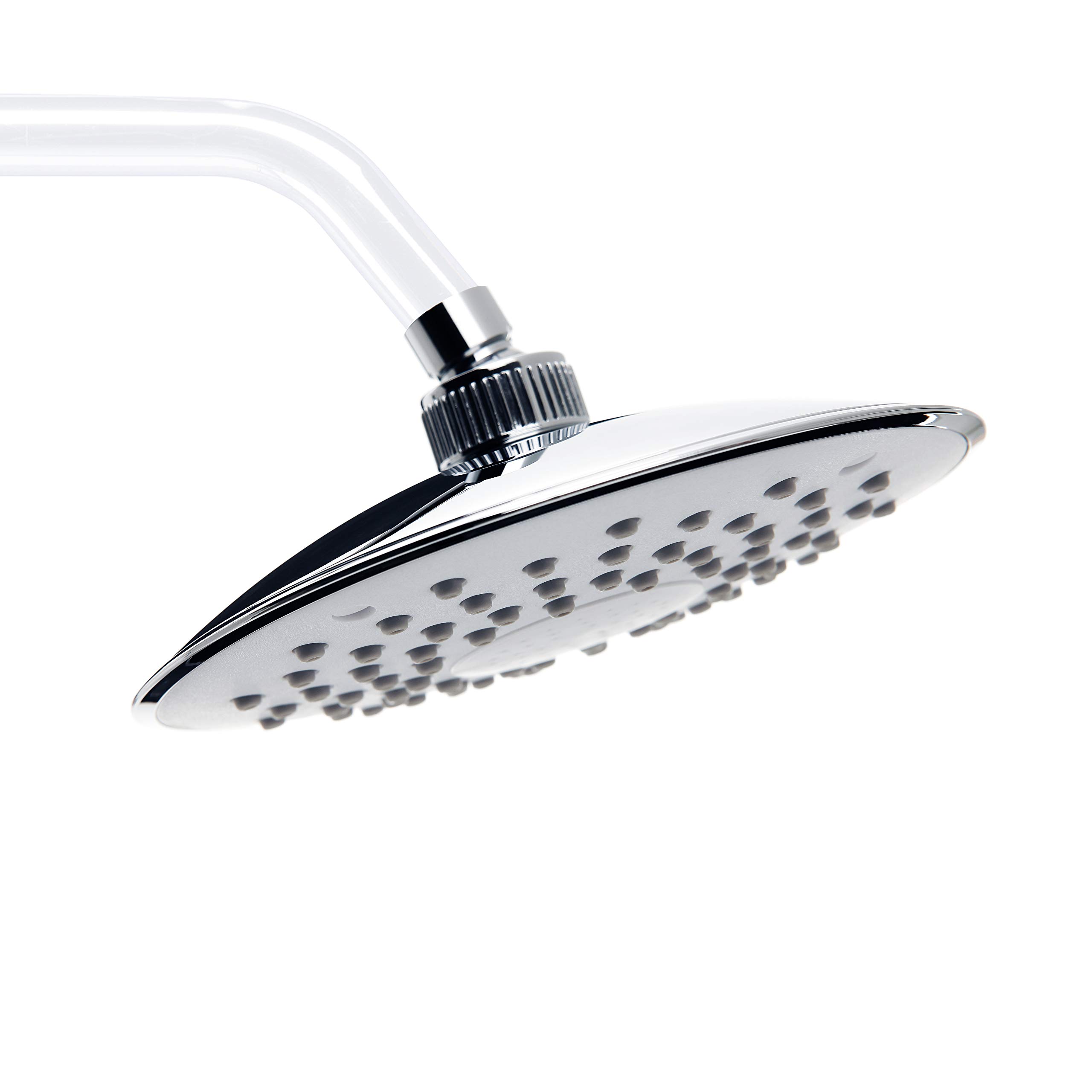 TATAY - Round rain shower head with chrome effect finish. Dimensions: 20 x 8.50 x 20cm