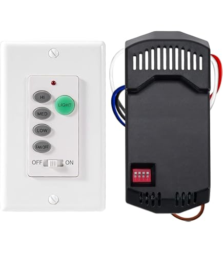 CHQ9051T Wireless Wall Switch Ceiling Fan Remote Control For 3-Speed Fans With Up & Down Light And Reverse Keys - View #8