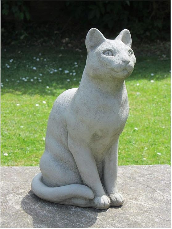 Dragonstone Sitting Cat Statue Amazon.co.uk Garden & Outdoors