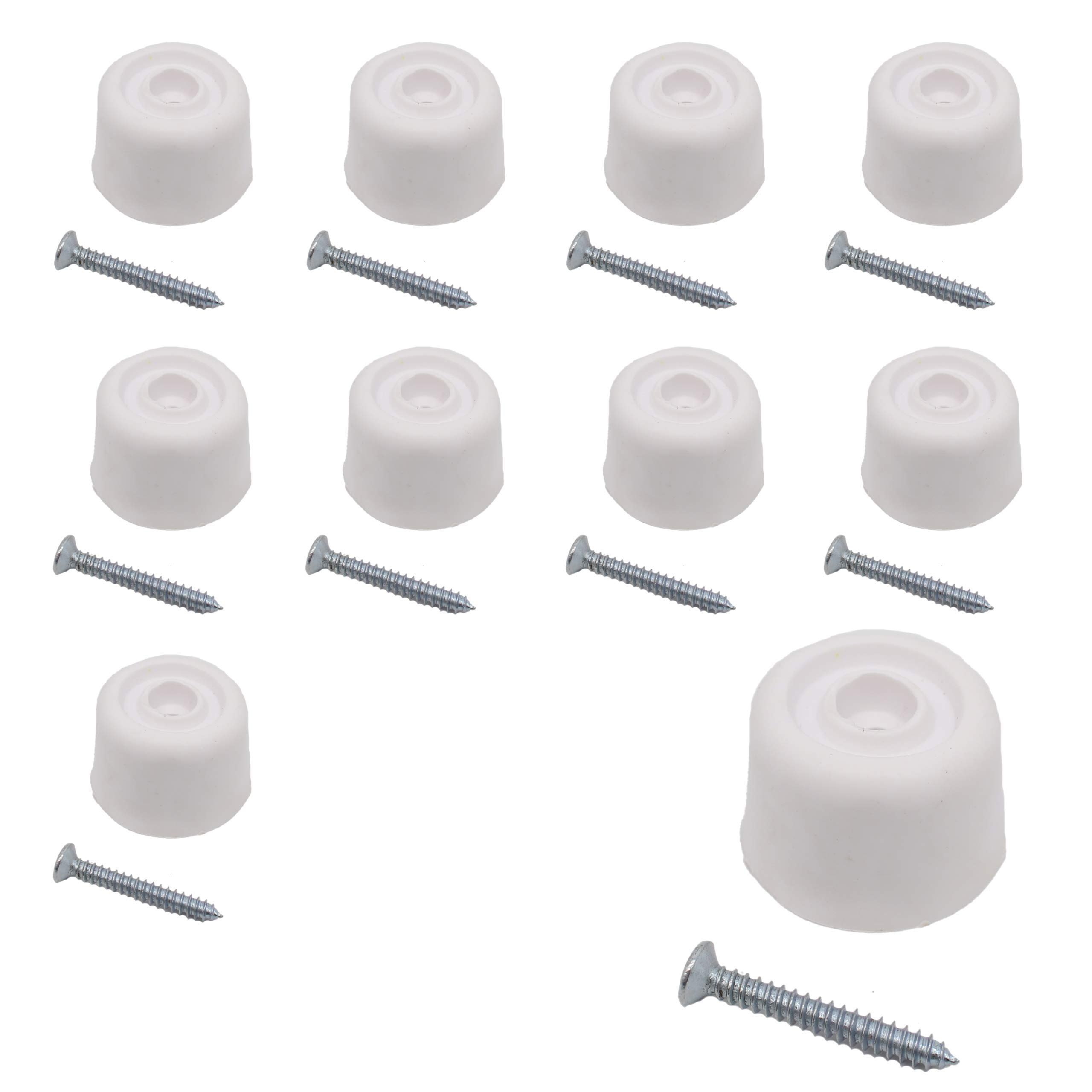 Rubber Door Stop White Pack of 10