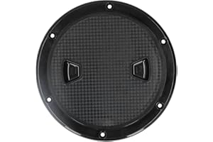 Aramox Deck Inspection Cover, 6in/198mm Round Deck Plate Inspection Hatch Covers Kit ABS Plastic Replacement for Marine Boat 