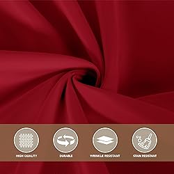 sancua Red Tablecloths for 8 Foot Rectangle
