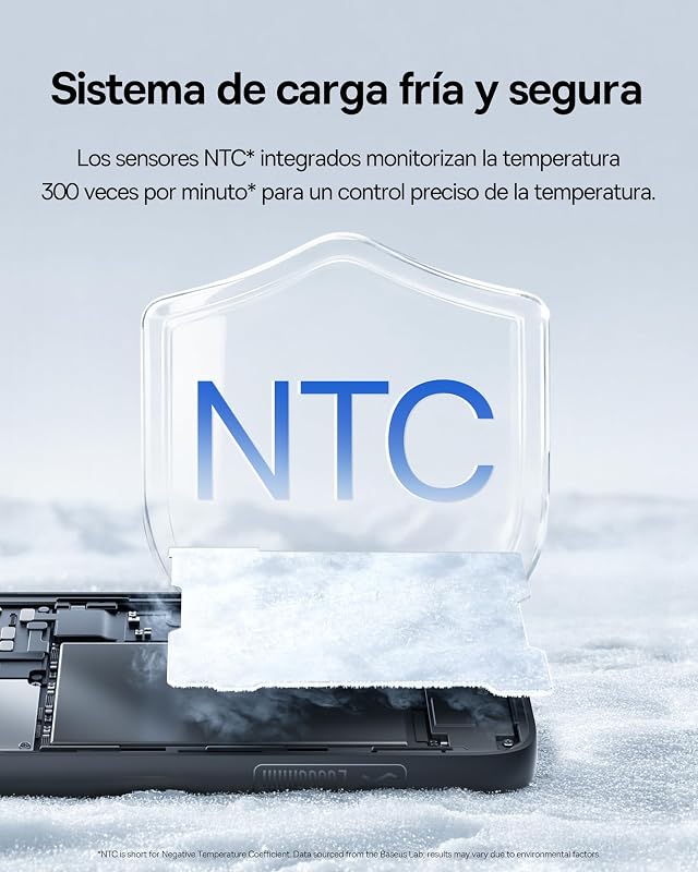 FC11 Powerbank 45W 20000mAh com 2 cabos USB-C integrados, bateria externa de carregamento rápido com certificação CCC, mini power bank para iPhone 17/16/15/14 Pro MAX, iPad, Samsung, preto