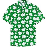 Toddler and Boys Cotton Holiday Button Down Short Sleeve Novelty Shirts