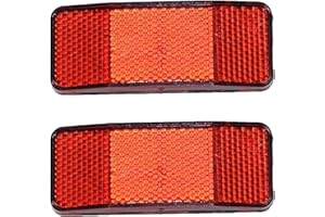 2PCS Bicycle Rear Shelf Reflector Safety Warning Red Bike Rack Adult Rear Reflector Bike Accessories
