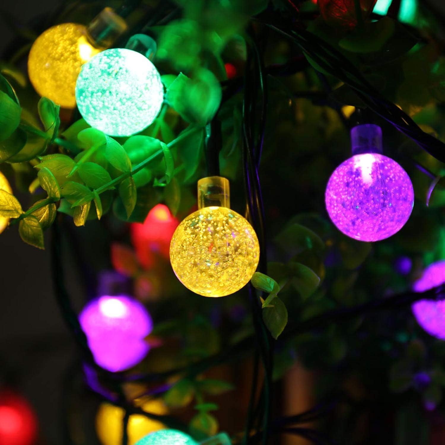 KEEDA Outdoor Solar 30LED Globe Ball String Lights for Garden Patio Yard Christmas Festival Party Decoration (Multicolor) - Image 4