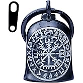 Motorcycle Viking Bell - Motorcycle Angel Bell for Men and Women, Motorcycle Accessories (Black Silver)
