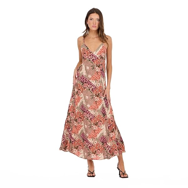 FOREVER 21 WOMEN’S SPAGHETTI STRAP DRESS WITH TIE...