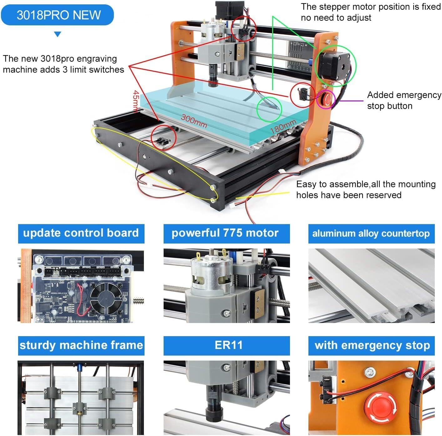 Mua CNCTOPBAOS Upgraded 3018-PRO CNC Router Engraving Machine ...