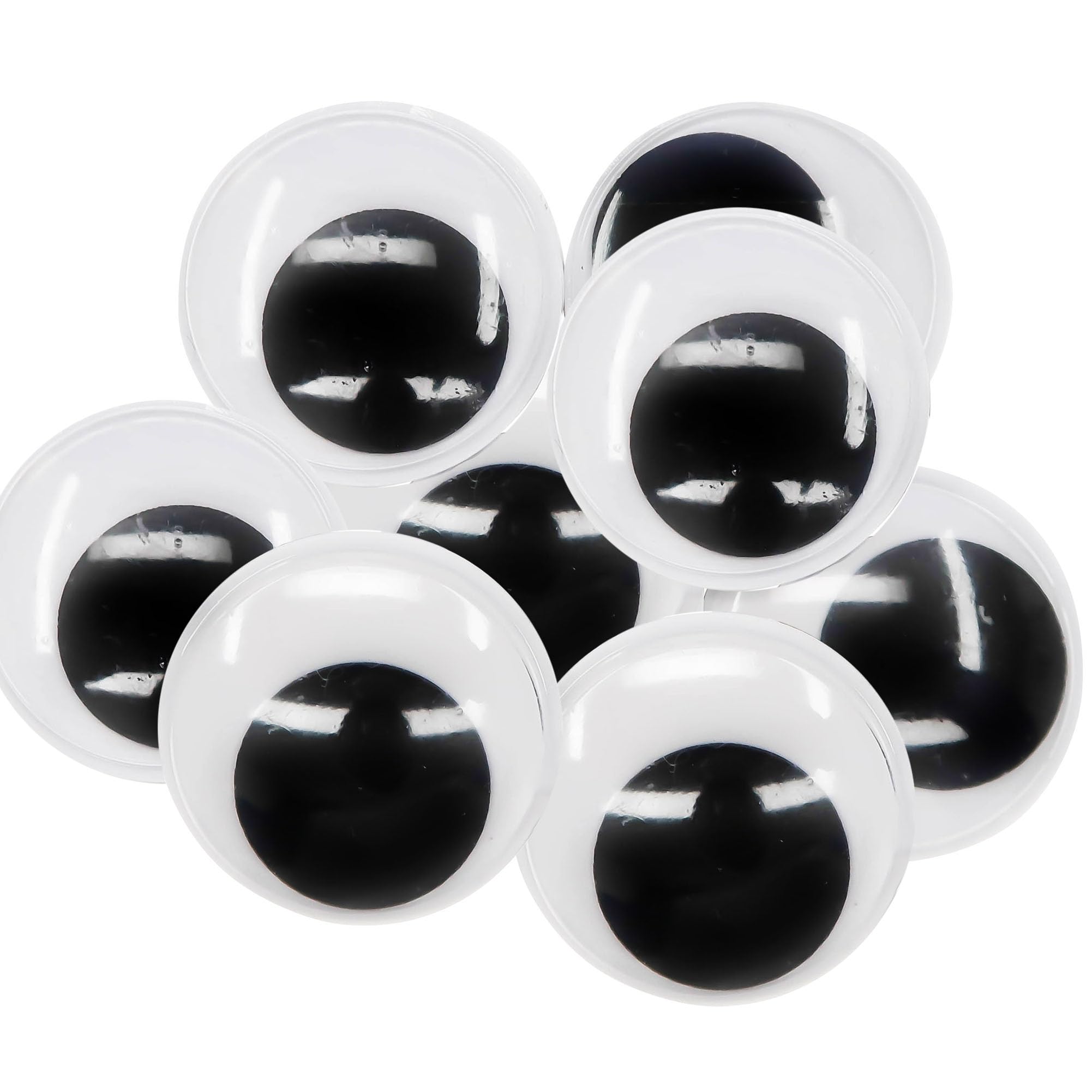 TOAOB 8pcs 80mm Wiggle Eyes Large Round Wiggle Googly Eyes Plastic Doll Eyes Googly Eyes for DIY Crafts