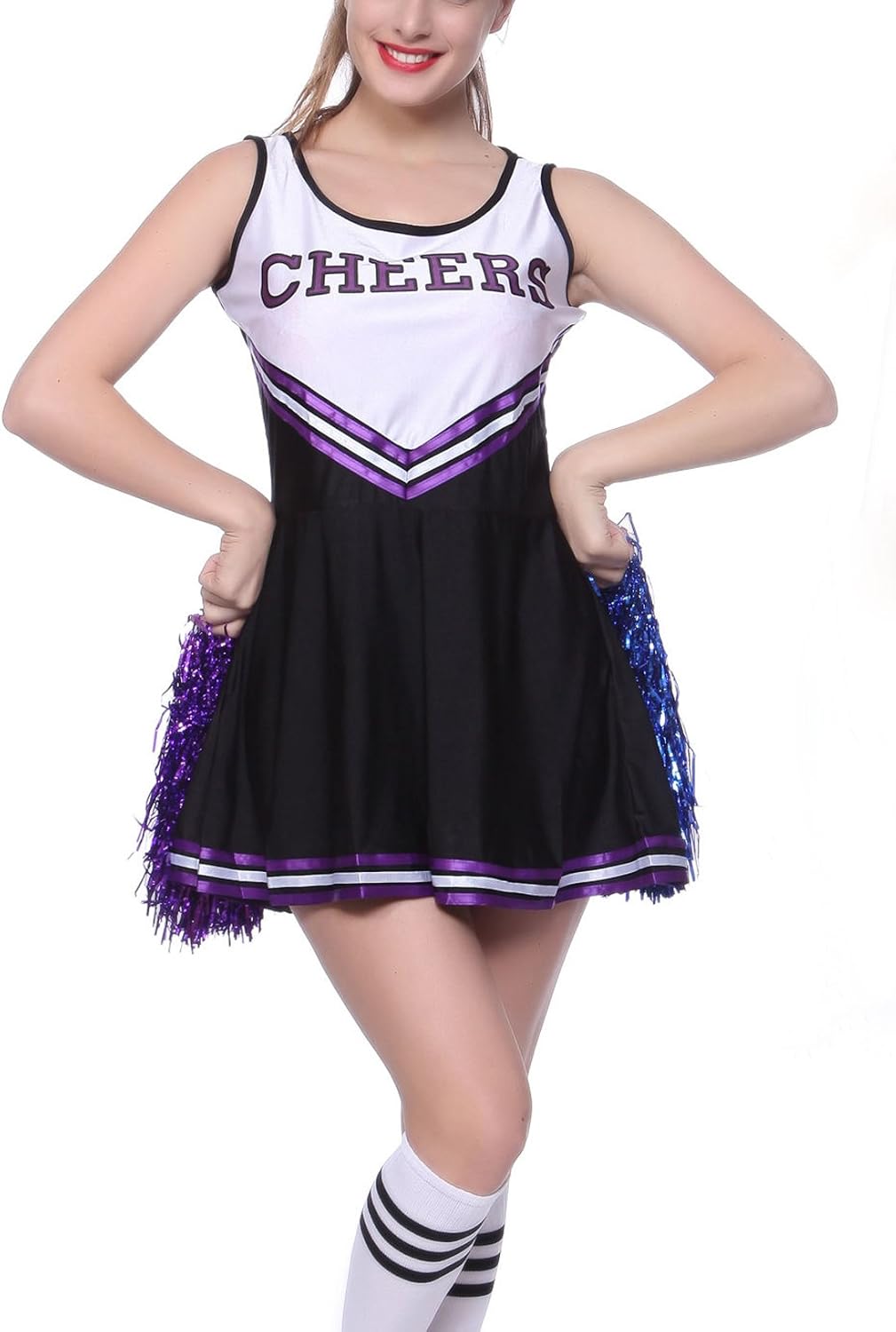 BAINASIQI Cheerleader Damen Kostüm Uniform Cheerleading Minirock