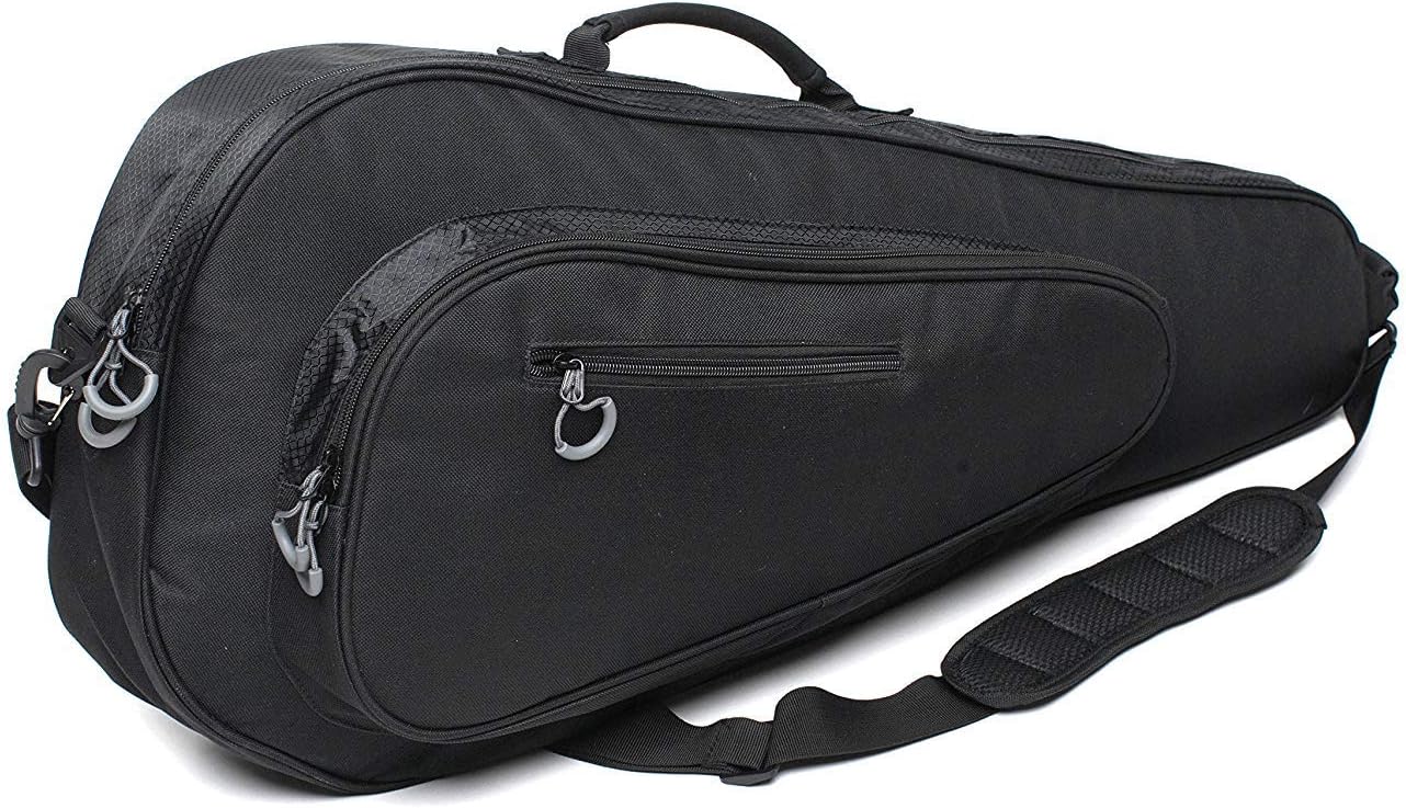 Gigavibe Premium Tennis Bag in Black, 3 Racquet Holder