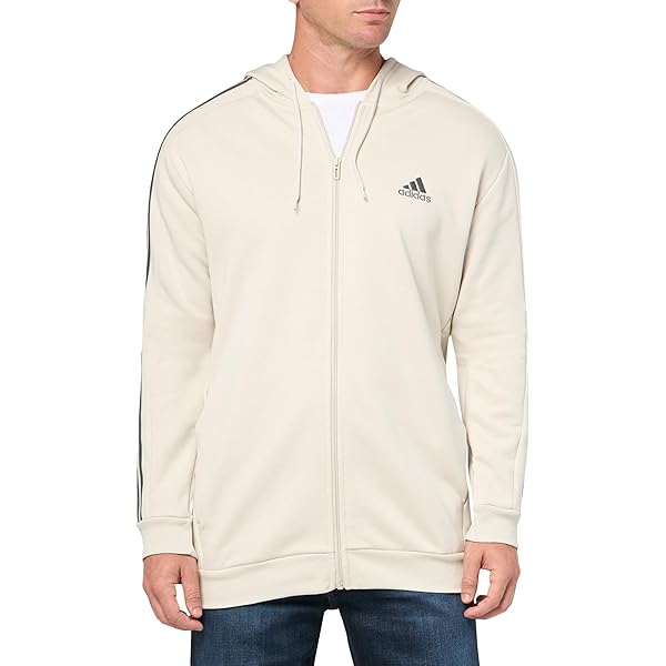 adidas mens Z.N.E. Premium Full-Zip Hoodie Wonder Silver Small at