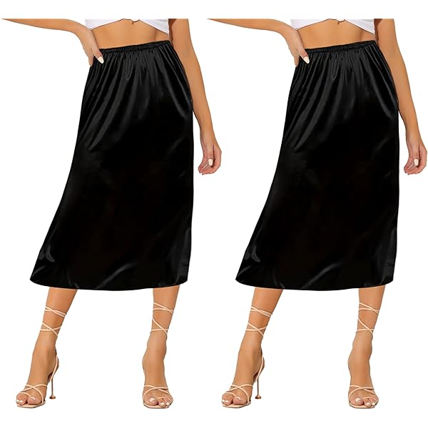 Coucoland Half Slips for Under Dresses - 24" Black White Womens Underskirt Half  Slip Women Under Dress Shirt Skirt Extender at Amazon Women's Clothing store