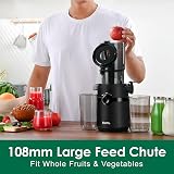 Fretta Cold Press Juicer F5000 Self-Feeding 108mm 1L Hopper 200W BPA-Free view 3