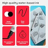 ARTISTRO 5 Black Acrylic Paint Pens Dual Tip Folio Rock Fabric Wood Glass+ view 4