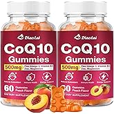 2 Pack CoQ10 Gummies - 500mg per Serving with Omega-3 (EPA & DHA), B3 & Zinc - Supports Immunity & Energy - Delicious Orange Flavor - Non-GMO, Gluten-Free - 120 Count