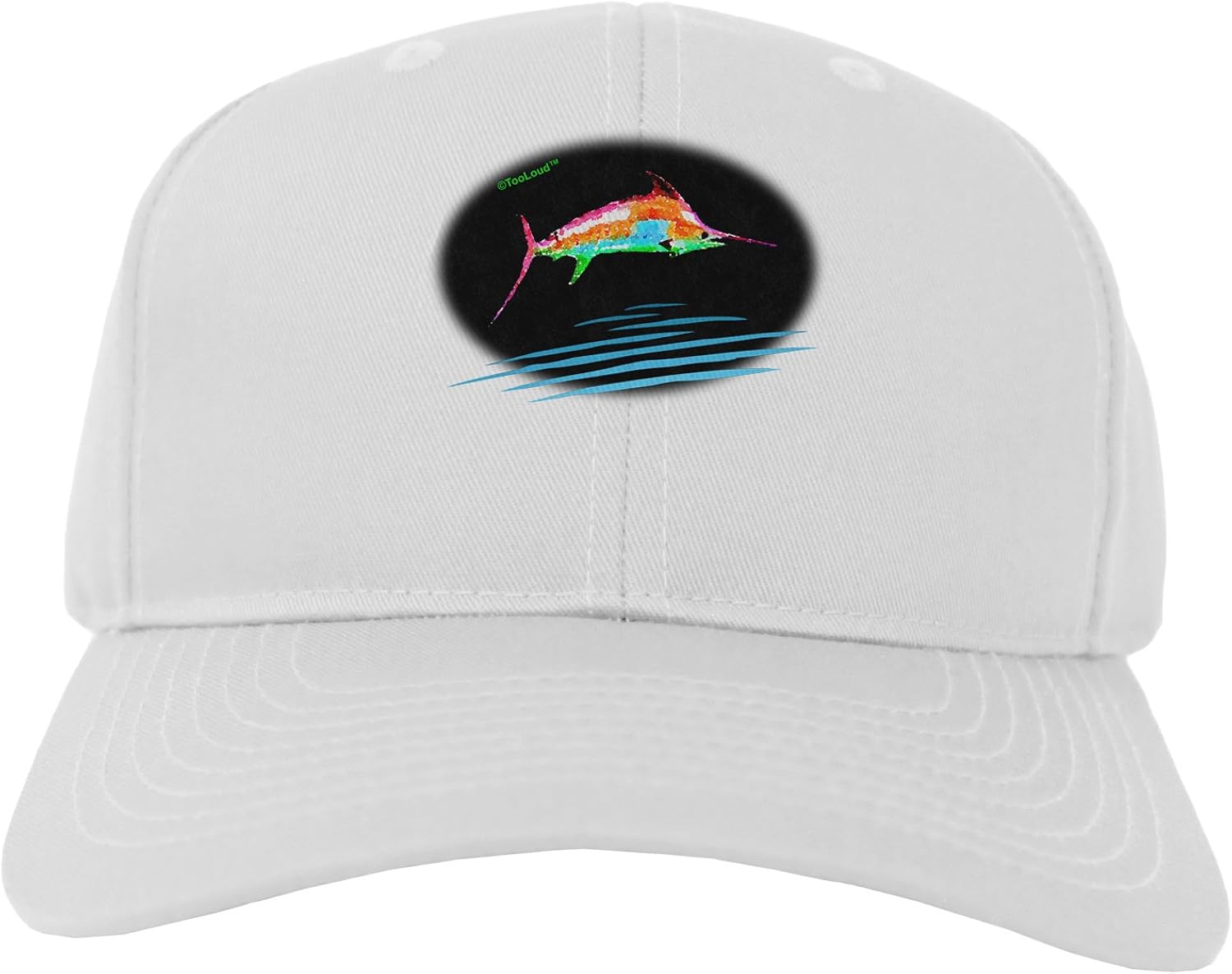TOOLOUD Colorful Swordfish Watercolor Adult Baseball Cap