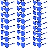 PLULON Heart Sunglasses for Women 5/12/25 Pcs, Heart Glasses Valentine Day Rimless Shaped Candy Color Fun Glasses Party Favor