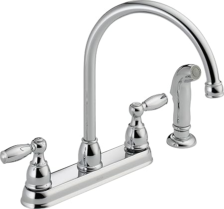 Delta Faucet 21988lf Two Handle Kitchen Faucet With Spray Chrome
