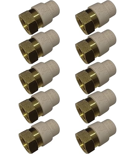 Pack Of 5) EFIELD 3/4" CPVC CTS Slip X 3/4" Stainless Steel Brass Female NPT - View #10