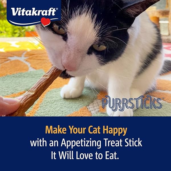 VITAKRAFT PURRSTICKS MEATY CAT STICKS – CHICKEN WITH SALMON – SEGMENTED AND BREAKABLE MEATSTICK – DELICIOUSLY TENDER – 6 COUNT (PACK OF 1)