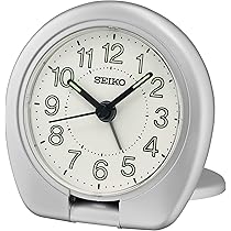 Amazon.com: Seiko Sakai Travel Bedroom Alarm Clock, Metallic