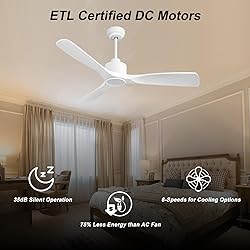 OFANTOP 52 Inch Smart Ceiling Fan with Quiet DC