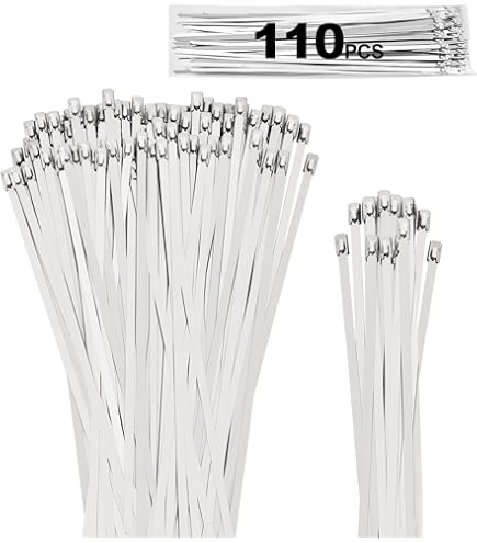 Amazon.com: Vktech 100pcs Stainless Steel Exhaust Wrap Coated