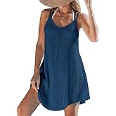 CUPSHE Women Bathing Suit Cover Up Spaghetti Straps Swim Beach Dresses Hollow Out Swimsuit Coverup 2026