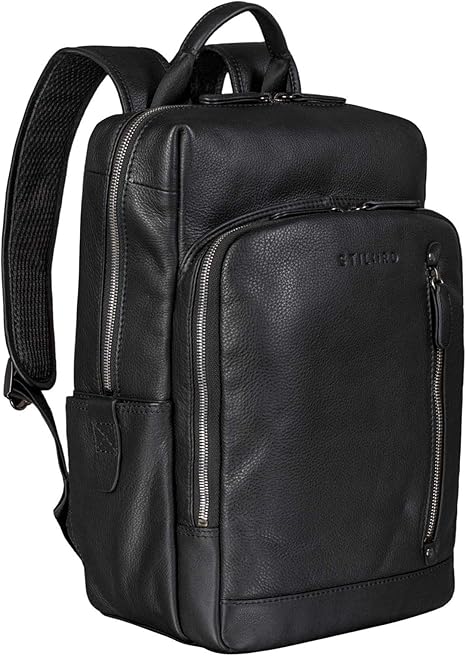 business leather backpack mens