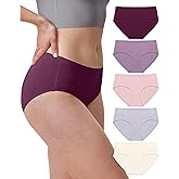 Neione Women's Cotton Underwear No Show Hipster Panties with Seamless Look No Panty Lines