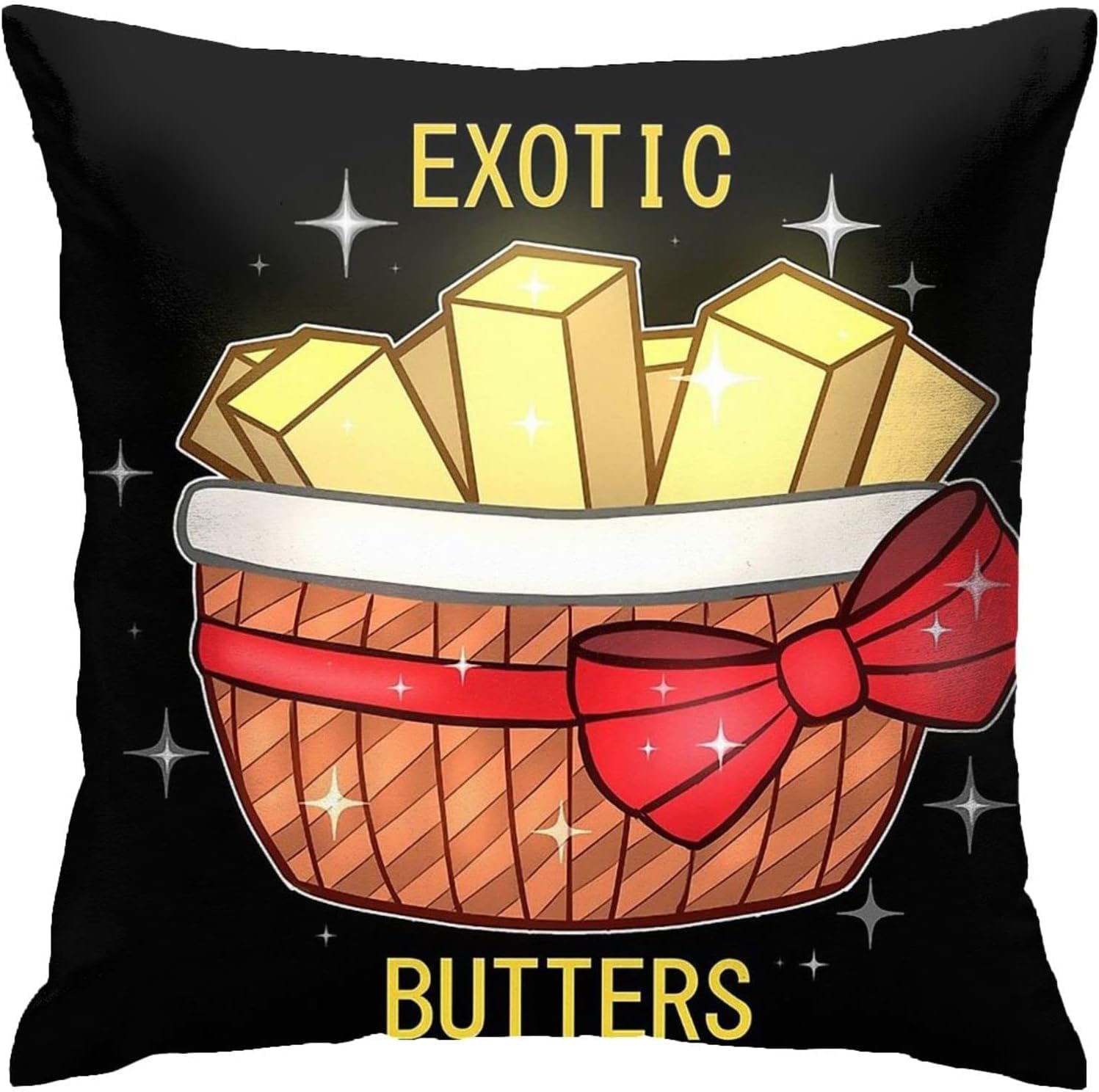 ZFENGYYUAN Fnaf Exotic Butters Game Square Throw Pillowcase Home Decoration for Bed Couch Sofa Living Room Cushion Throw Pillow Covers 18''X18'' One Side