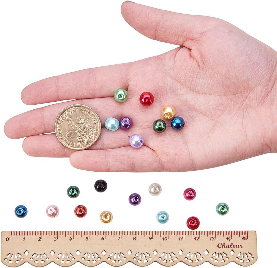 PH PandaHall 460pcs 15 Colours Glass Pearl Beads - Image 5