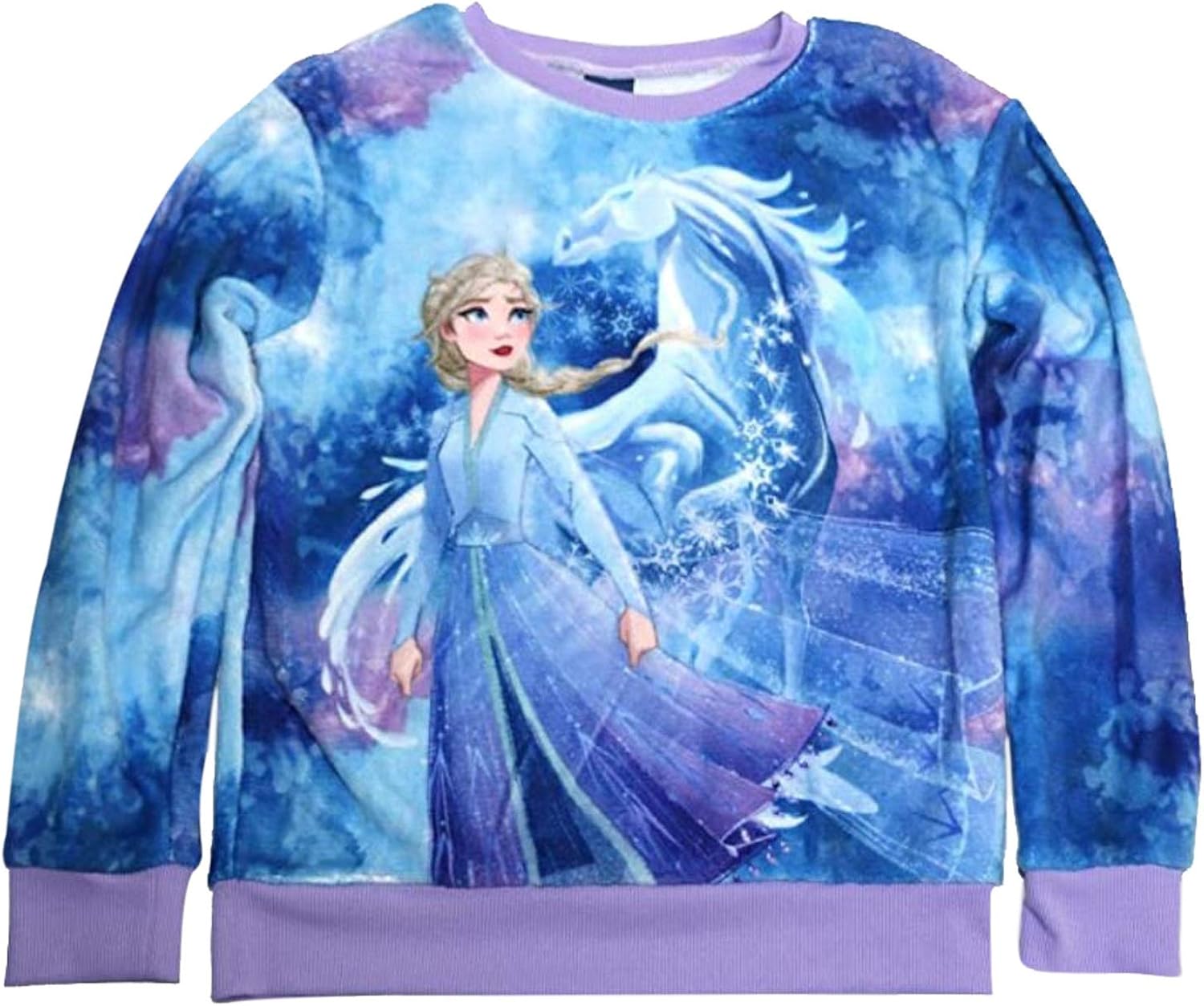 Disney Frozen II Girl's Long Sleeve Woobie Shirt Sweatshirt: Clothing