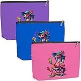 3 Pack Beach Summer Whimsical Bird Flamingo Gifts Makeup Bag, Travel Essentials Cosmetic Bags for Women Sister Friend Girl Trip, Travel Toiletry Bag for Friendship Birthday Christmas Girls Weekend