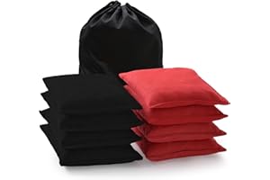 POTIVE Cornhole Bags Set of 8 Regulation Corn Hole Bean Bags for Cornhole Game, Professional Weather Resistant Corn Hole Bags with Tote Bag