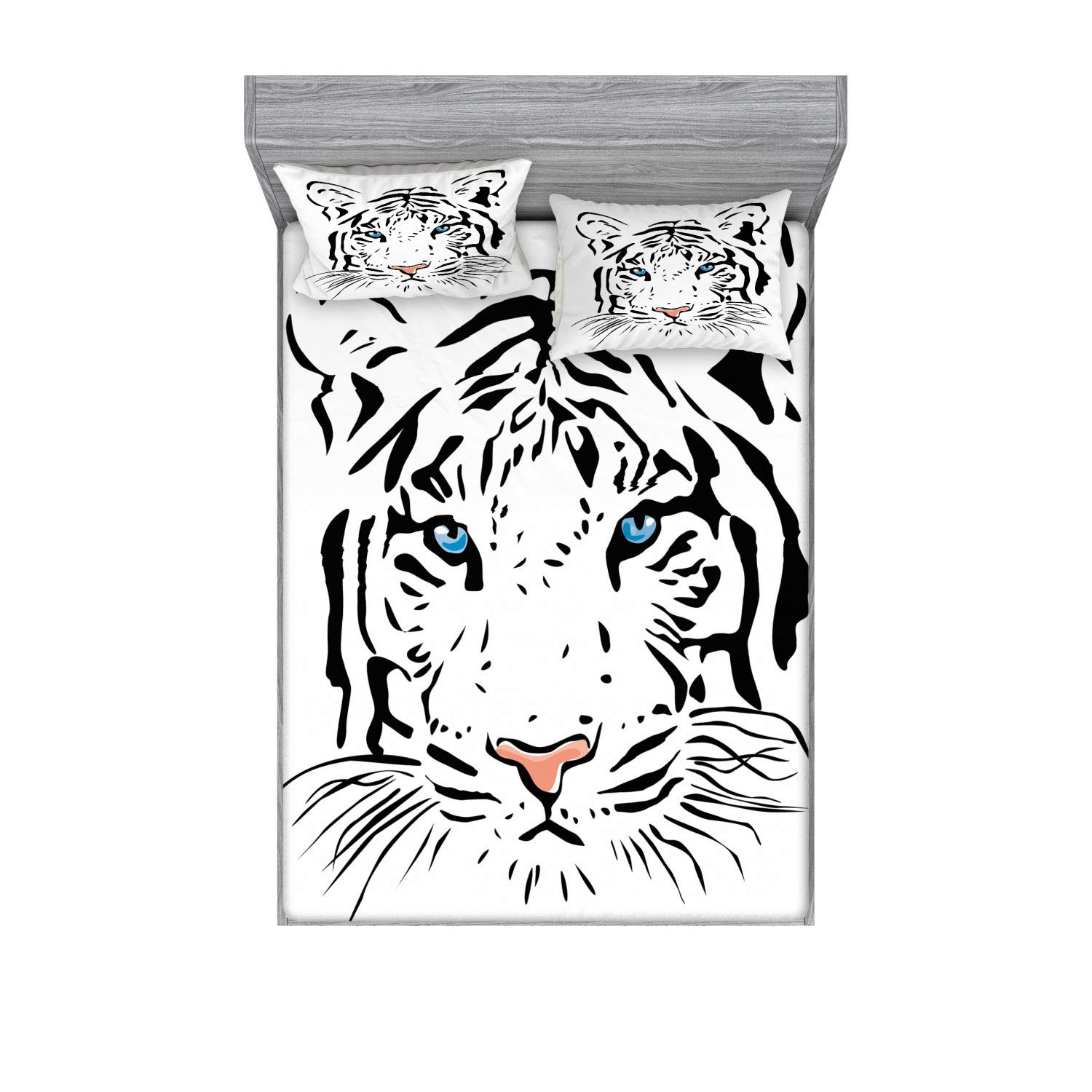Ambesonne Tattoo Fitted Sheet & Pillow Sham