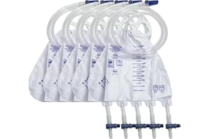 TENDERGENTLE Urine Catheter Bags for Men and Women - 5 2000ml Overnight Bedside Drainage Bag - Sterile and Disposable Triangle Urine Bags