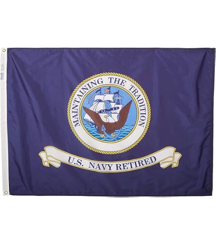 Licensed US Navy Retired Flag Logo | Veterans / Retired Digitized