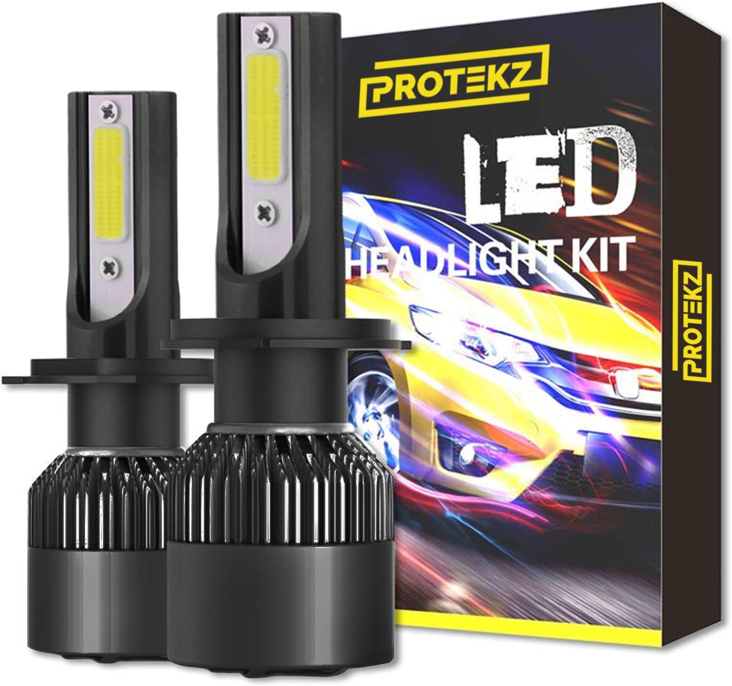 LED Headlight Kit 6000K White 120W 30000LM All in One H1 H4 H7 H11 H13 9005 9006 9007 9004 9012 5202 H8 H9 H3 880 881 893 (H10 9145 9140, White)
