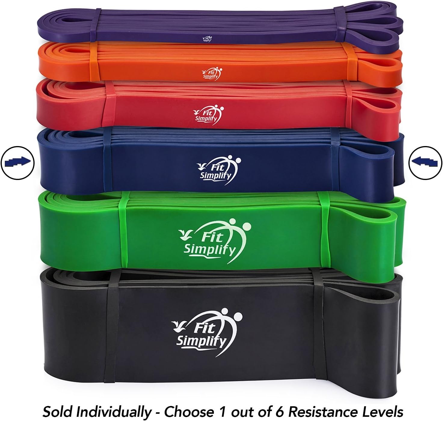 Fit Simplify Pull Up Assist Band - Stretching Resistance Band - Mobility and Powerlifting Bands - Exercise Pull Up Band - SINGLE BAND