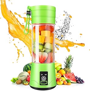 Portable Blender, Personal Mini Blender with 380ML for Smoothies and Shakes, USB Rechargeable Blender for Home, Kitchen, Office, Travel, Gym, Picnic