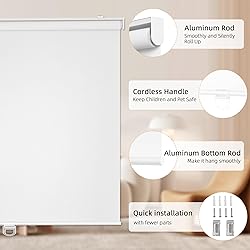 ChrisDowa Cordless Blackout Roller Shades for