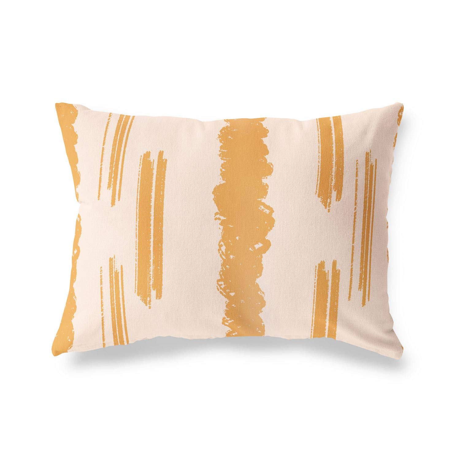 BonaMaison Decorative Cushion Cover, Orange-Off White Throw Pillow Covers, Home Decorative Pillowcases for Livingroom, Sofa, Bedroom, Size: 45X60 Cm - Designed and Manufactured in Turkey
