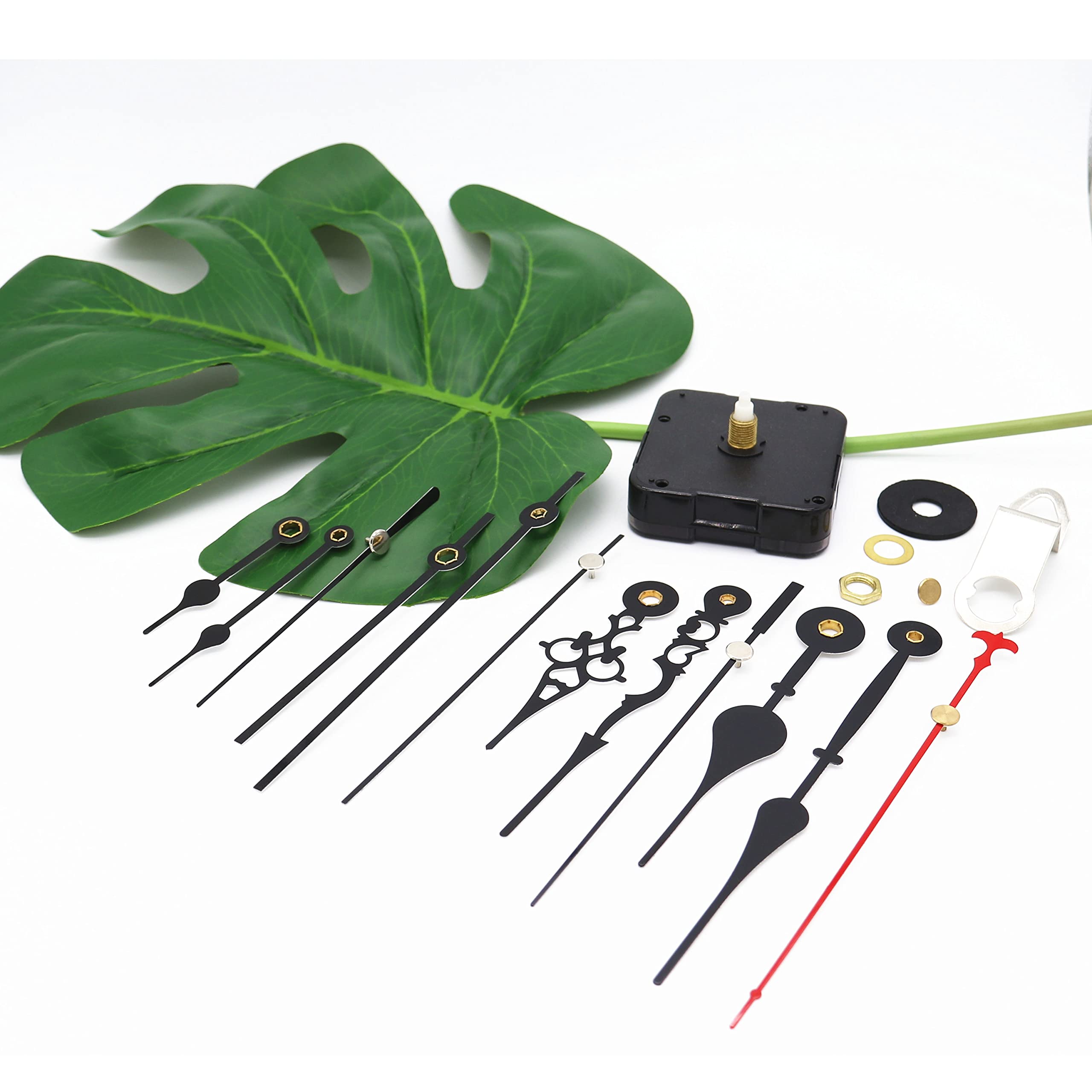 TIKROUND Youngtown Movement for Clock Repair Replacement 17mm (43/64 inch) Shaft Length 9.5mm (3/8 inch) Thread Length.(White Shaft)