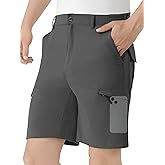Men's Hiking Cargo Shorts 9" Stretch Quick-Dry Lightweight Outdoor Work Shorts with 6 Pockets for Casual Camping Fishing Golf