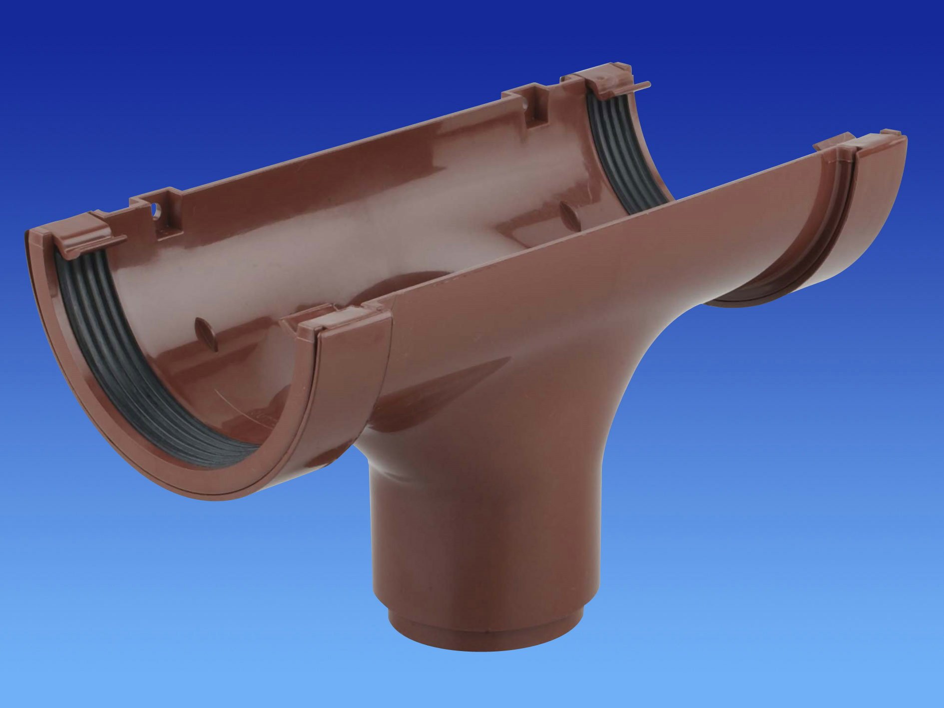 Wavin OSMA Roundline Running Outlet Straight 112mm Brown 0T624n