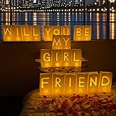 ERNTRNL Will You Be My Girlfriend Sign - Will You Be My Girlfriend Proposals Light Up Letters with Roses, Romantic Decorations Special Night, Valentines Day Brithday Celebrations