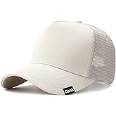 5 Panels High Crown Trucker Hats Mens Outdoor Breathable Full Mesh Snapback Baseball Caps Wide Brim Sun Hats Plus Size Q1037